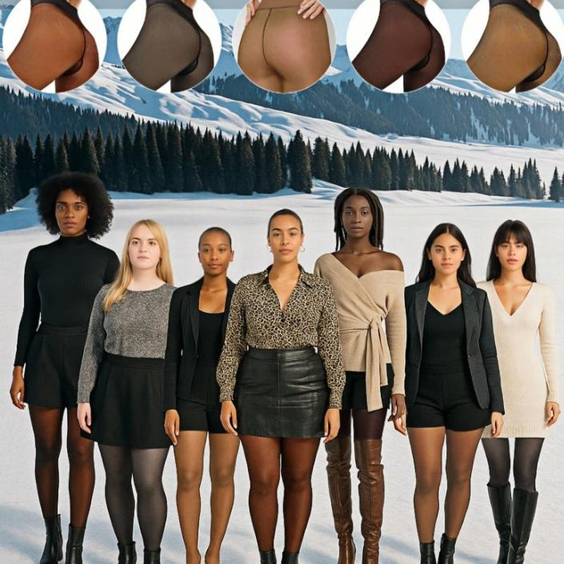 TCVC Women'S Magic Fleece Lined Leggings - Winter Warm High-Waist Elastic Thermal Pantyhose, Thick Fleece Lined Lifting Tights, Translucent Sheer Design for Cold Weather & Outdoor Wear, Winter Clothes for Women Warmer